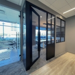 NxtWall All Black Finish Glass and Solid Demountable Wall Conference Room - Flex Series #1632