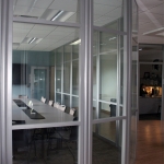 Curved glass wall conference room #0376