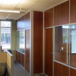Flex series offices with solid wood panels #0337