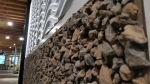Rock wall detail Chicago Nxtwall showroom #0404