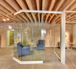 View series modular curved glass wall with anodized aluminum frame #0687