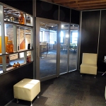 NxtWall Chicago showroom Flex series open shelf wall application #0272