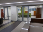 Centered glass office fronts with swing aluminum doors - MSU #0282