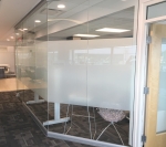 Floor to Ceiling Glass Fronts with Frosted Window Stripe - View Series #1036