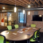 Glass conference room at NxtWall Chicago demountable walls showroom #0471