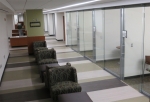 Floor to ceiling glass walls with sliding frameless glass doors #0286