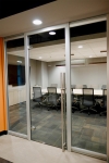 glass door with locking door pull meeting room #1554