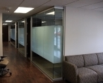Glass office fronts with privacy glass film #0631