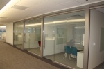 Glass offices with sliding glass doors #0106