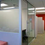 Sliding glass door (externally mounted) office front #0108