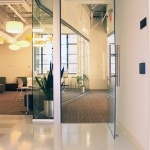 View full-height glass offices and frameless glass door #0113