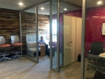 View Series glass office fronts with Flex Series custom clerestory sidewall #0938