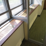View series center mounted glass wall and window sill integration #0305