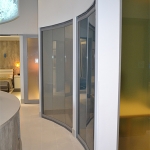 View series curved glass full-height office walls #0597
