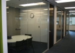 View series glass office fronts with veneer doors #0648