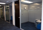 View series glass walls with dark veneer doors #0649