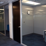 View series glass walls with dark veneer doors #0649