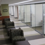 Floor to ceiling glass walls with sliding frameless glass doors #0286