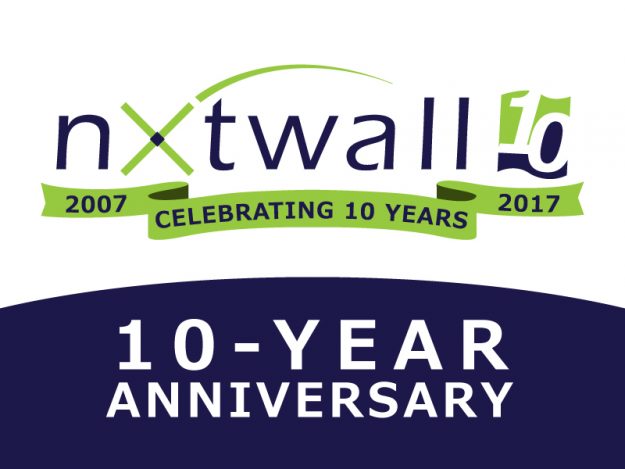 NxtWall Architectural Walls 10-Year Anniversary Logo Thumb