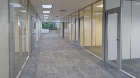 NxtWall Flex Series Full Ht Glass/Solid Demountable Wall Offices