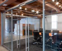 Glass double doors View Series glass wall system Glass double doors View Series glass wall system