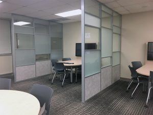 Flex Demountable Semi Private Divider Walls with Glass Solid Panels Flex Demountable Semi Private Divider Walls with Glass Solid Panels
