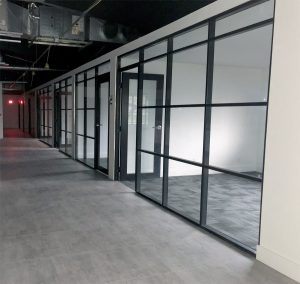 Glass Offices Black Alumnum Frame Flex Demountable Walls Glass Offices Black Alumnum Frame Flex Demountable Walls