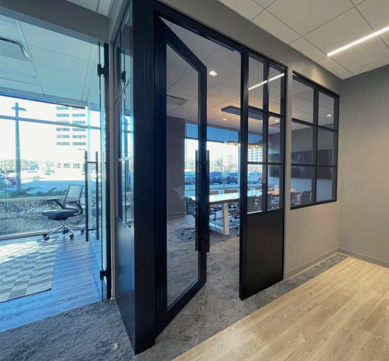 NxtWall All Black Finish Glass and Solid Demountable Wall Conference Room Flex Series NxtWall All Black Finish Glass and Solid Demountable Wall Conference Room Flex Series #1632